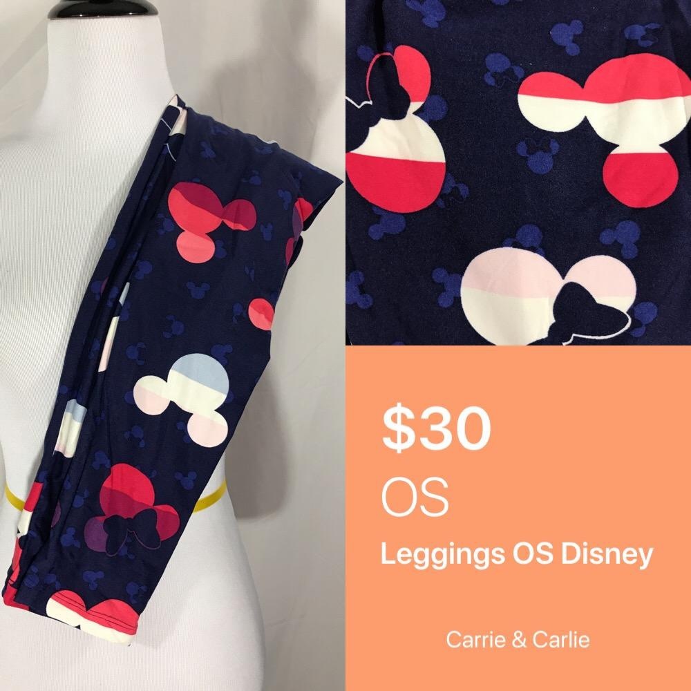LuLaRoe Disney Mickey Minnie Mouse Leggings OS NWT